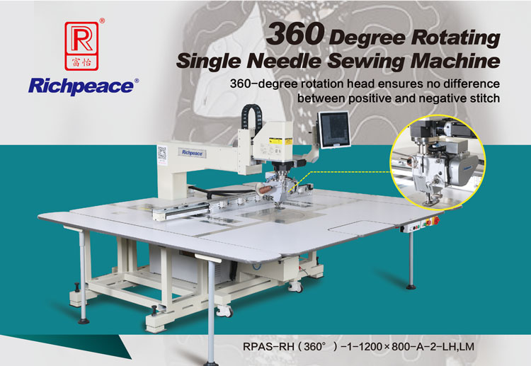 Richpeace Automatic 360-Degree Roating Single Needle Sewing Machine