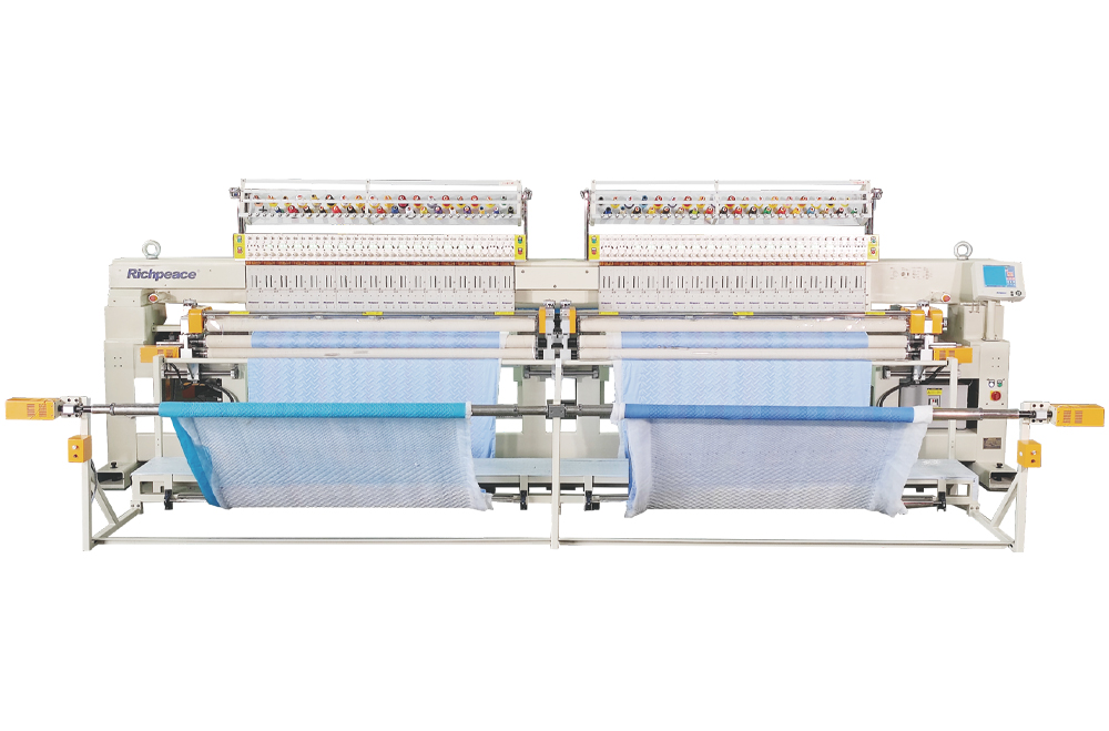 Richpeace Computerized Single-color Dual Rolls Quilting & Embroidery Machine