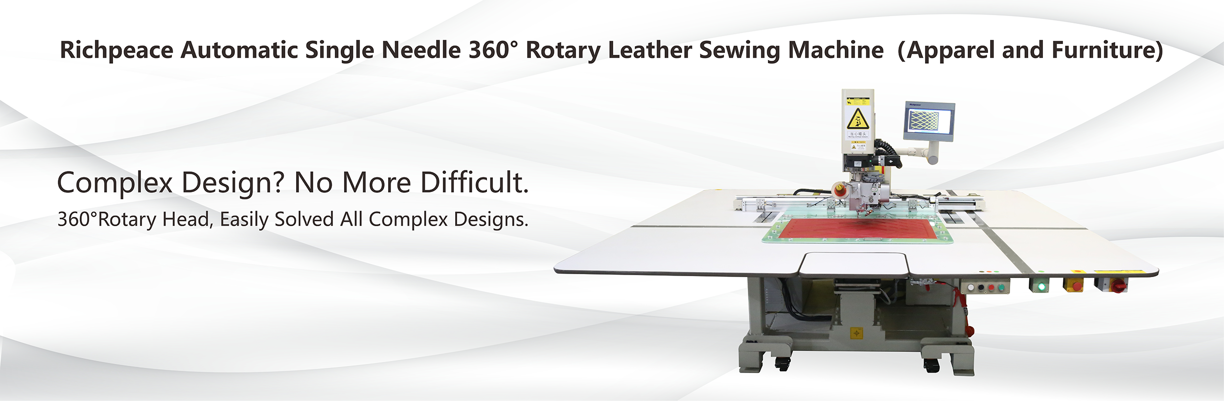Richpeace Automatic Single Needle 360° Rotating Sewing Machine(Leather)