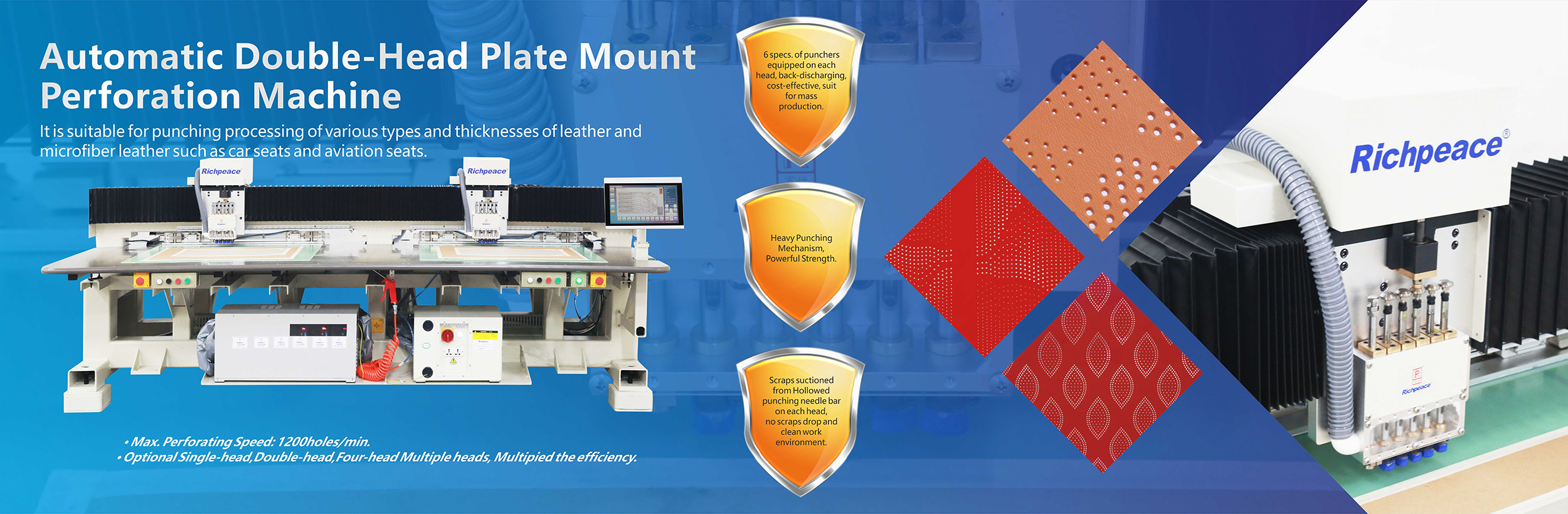 Automatic Double-Head Plate Mount Perforation Machine 