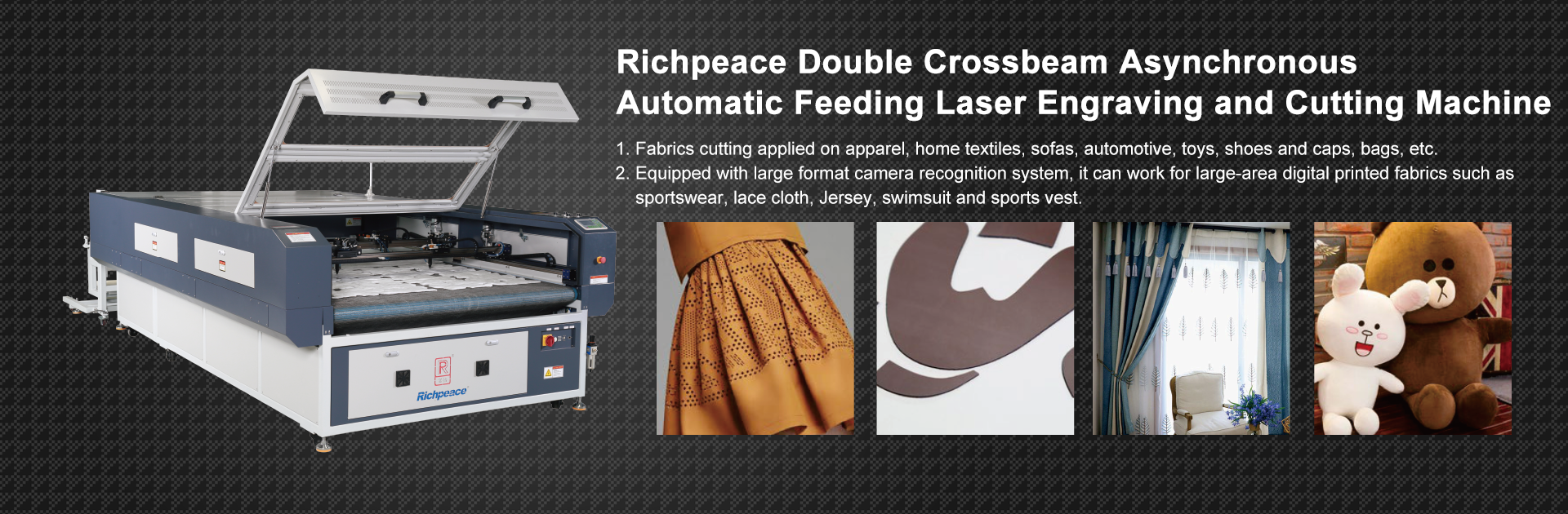 Double Beams Asynchronous Feeding Laser Engraving and Cutting Machine