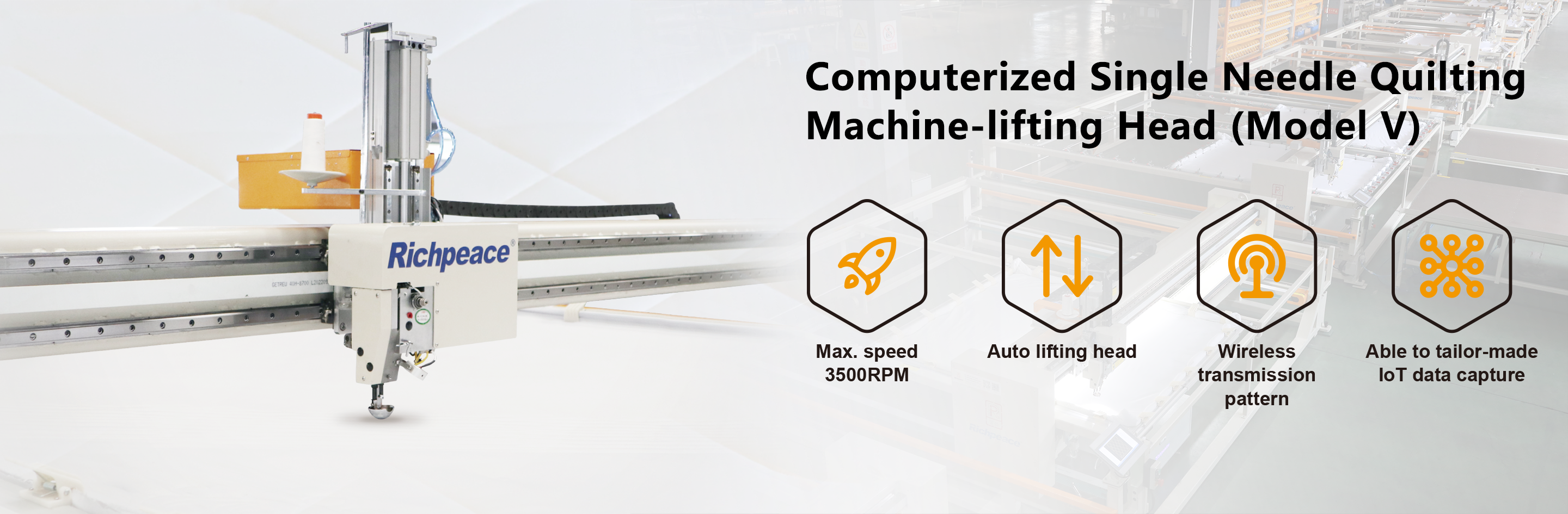 Computerized Single Needle Quilting Machine-lifting Head (Model V)