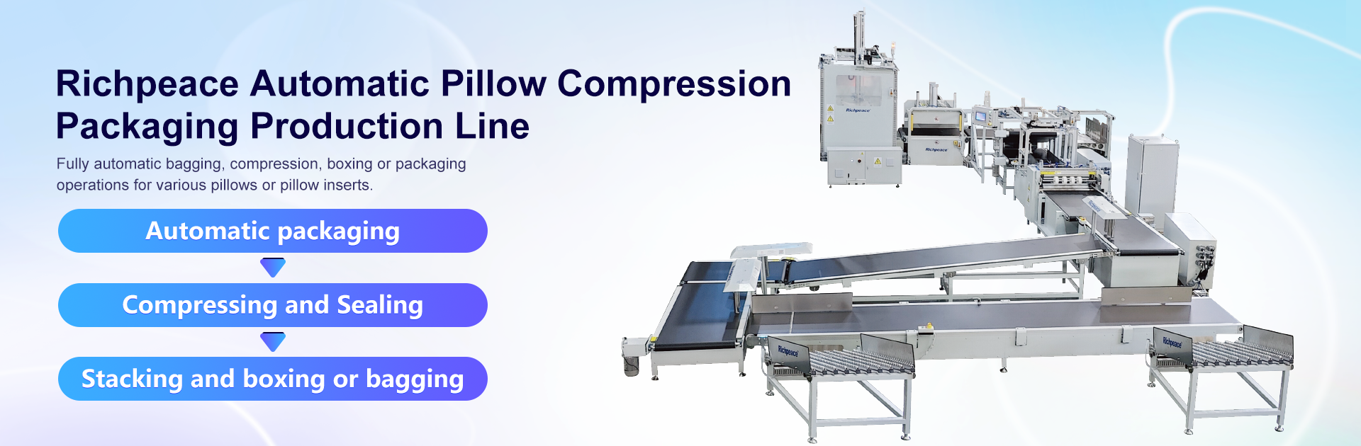 Richpeace Automatic Pillow Compression Packaging Production Line