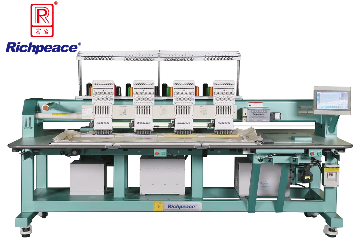 4 Heads Embroidery Machine(Optional 4 colors / 6 colors / 9 colors / 12 colors / 15 colors, according to machine heads distance)