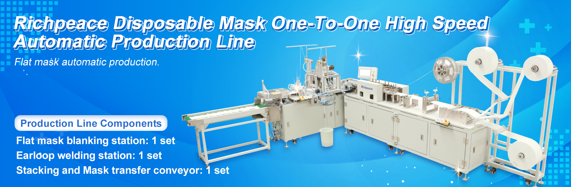 Disposable Mask One-To-One High Speed Production Line