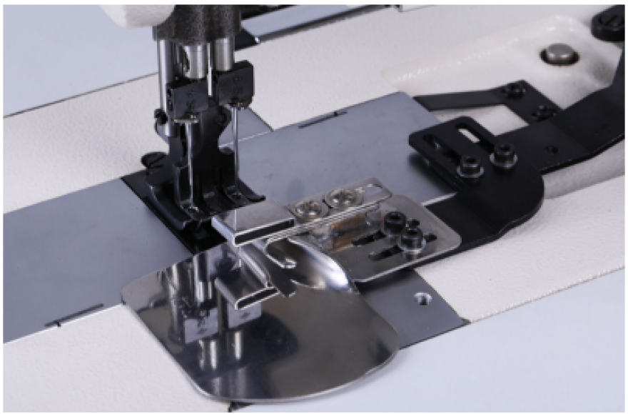 Auto trimming Velcro attaching sewing machine