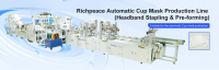 Richpeace Automatic Cup Mask Production Line (Headband Stapling & Pre-forming)