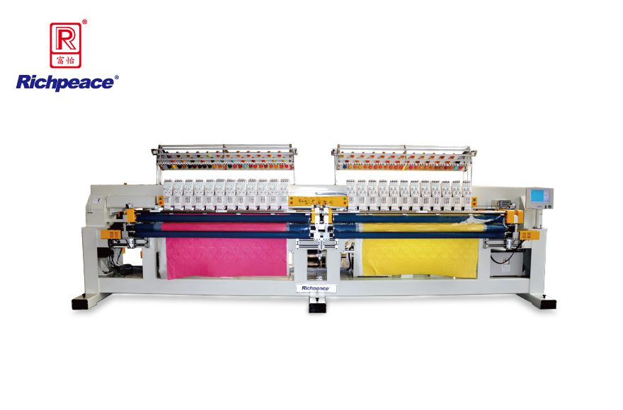 Richpeace Computerized Multi-color Double Roll Quilting and Embroidery Machine