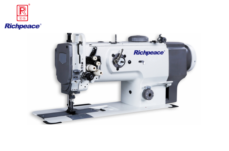 Direct drive,double needle compound feed sewing machine