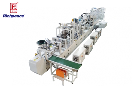 Richpeace Automatic Cup Mask Production Line (Inner filter Preforming, Head Strap Stapling or Welding) 