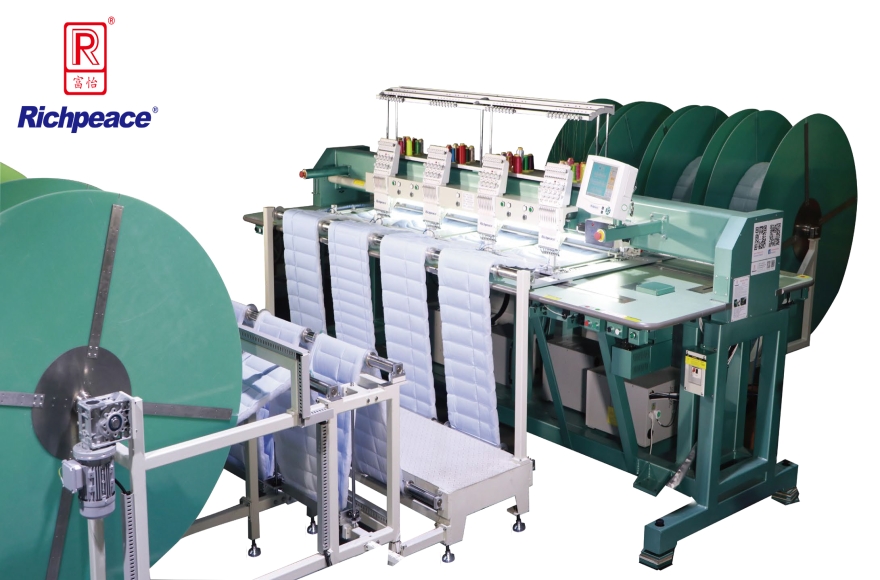 Continuous Feeding Mattress Border Embroidery Machine