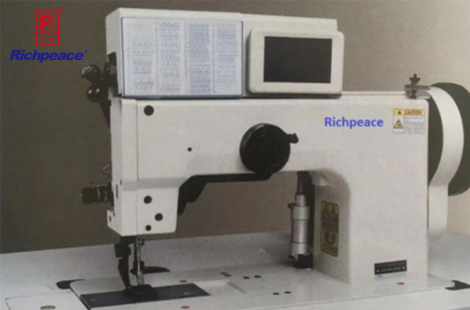 Program control, single/double rotary needle bar, compound feed sewing machine