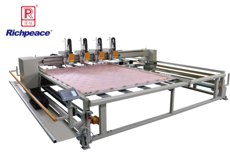 Richpeace Computerized Single Needle Quilting Machine(Four Heads/Fabric Support Belt)