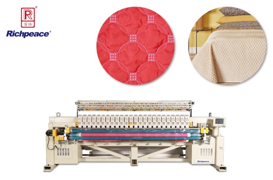 Multi-color Single Roll Quilting and Embroidery Machine