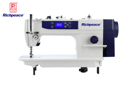 Single direct drive integrated lockstitch sewing machine