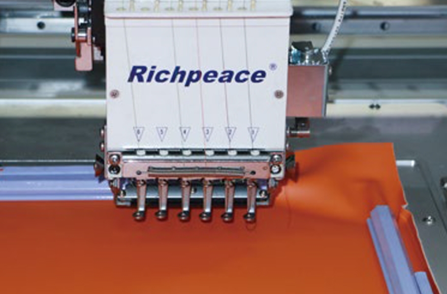 Perforation (4-puncher) Embroidery (9-color) and Sewing (rotating head) Machine
