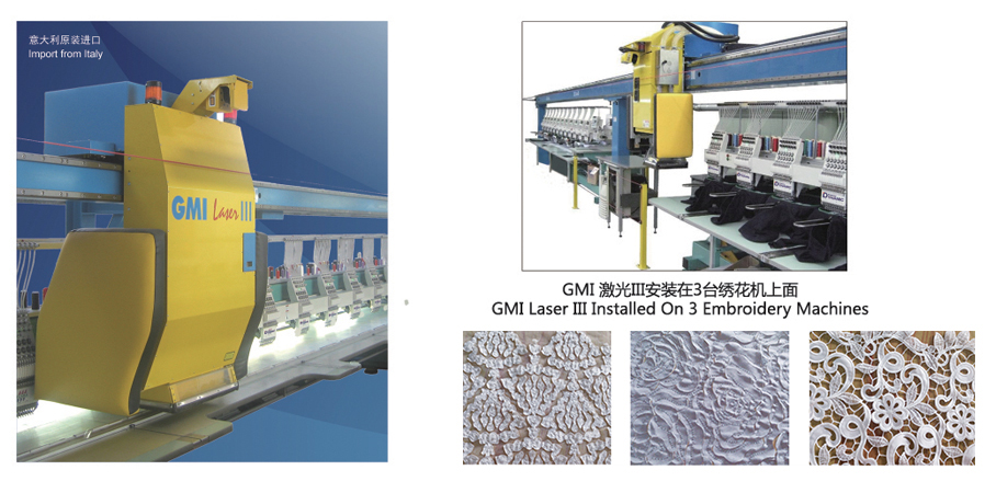 GMI III Laser Bridge System for Embroidery Machines